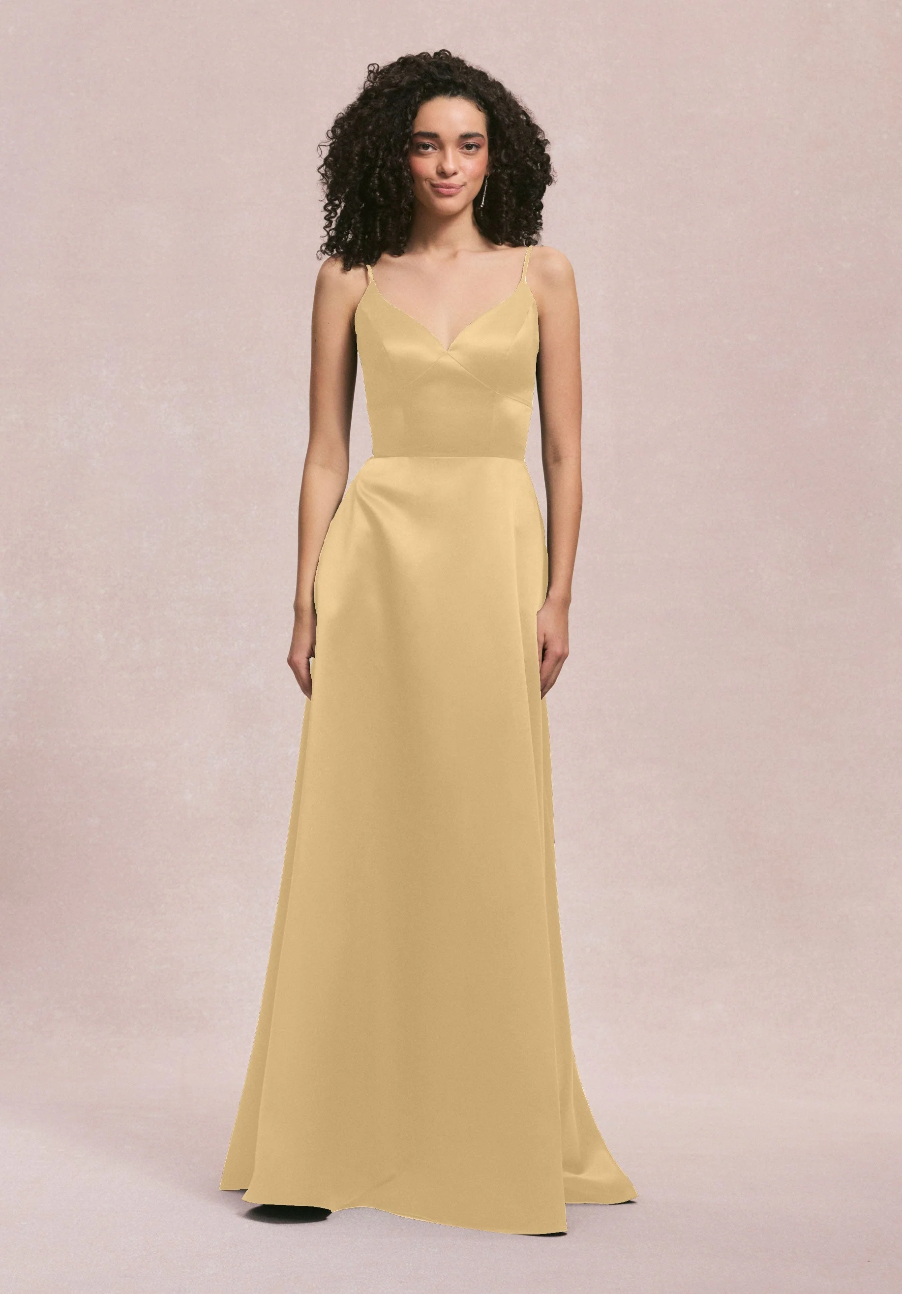 Cat Eye Satin Bridesmaid Dress with Keyhole Back - Image 15