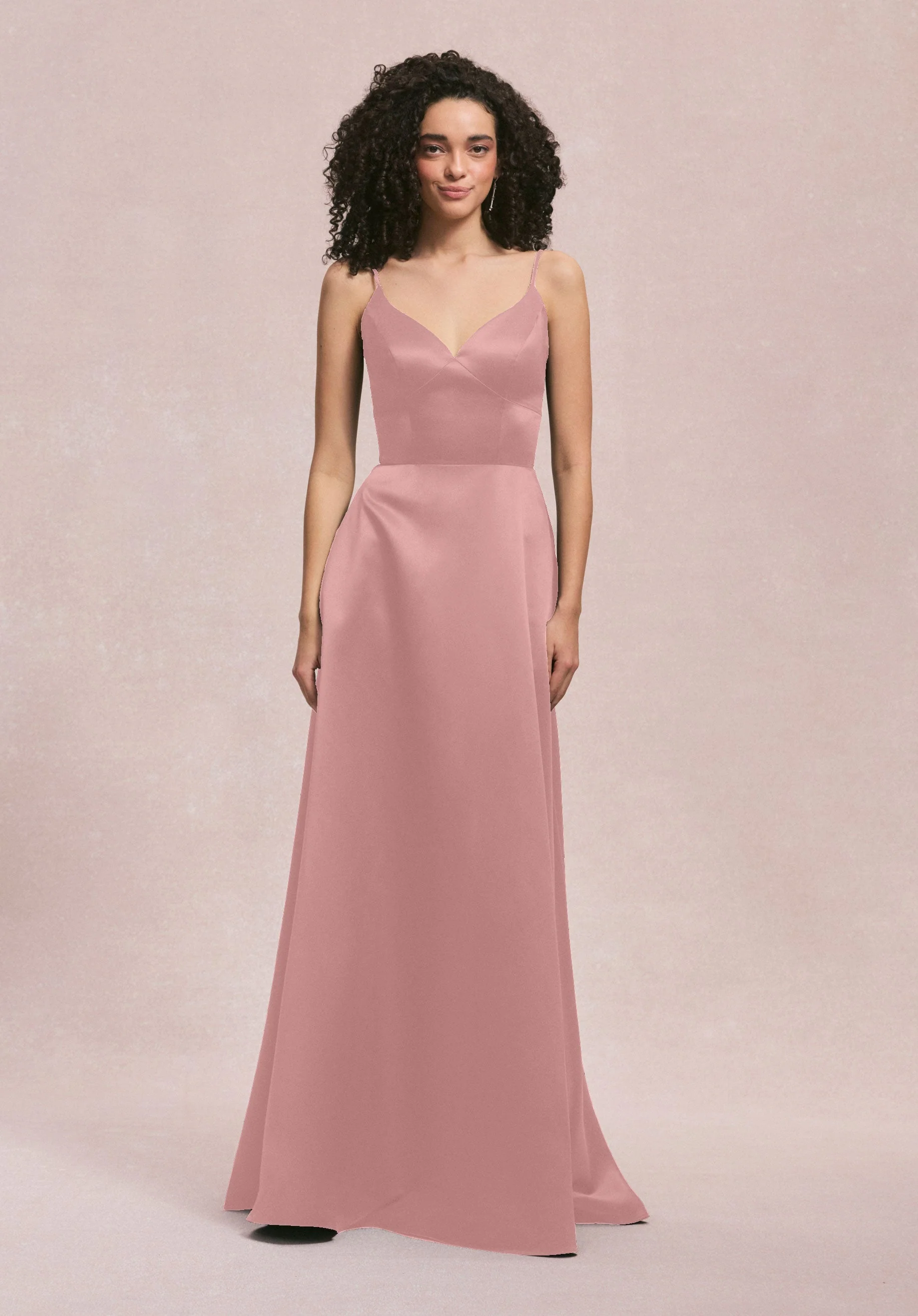 Cat Eye Satin Bridesmaid Dress with Keyhole Back - Image 23