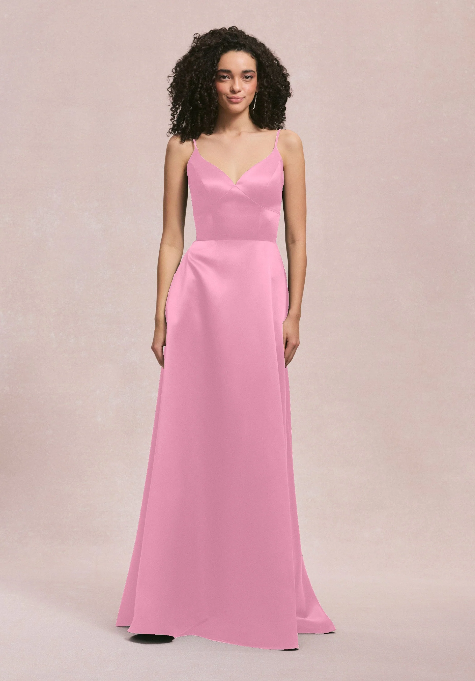 Cat Eye Satin Bridesmaid Dress with Keyhole Back - Image 40