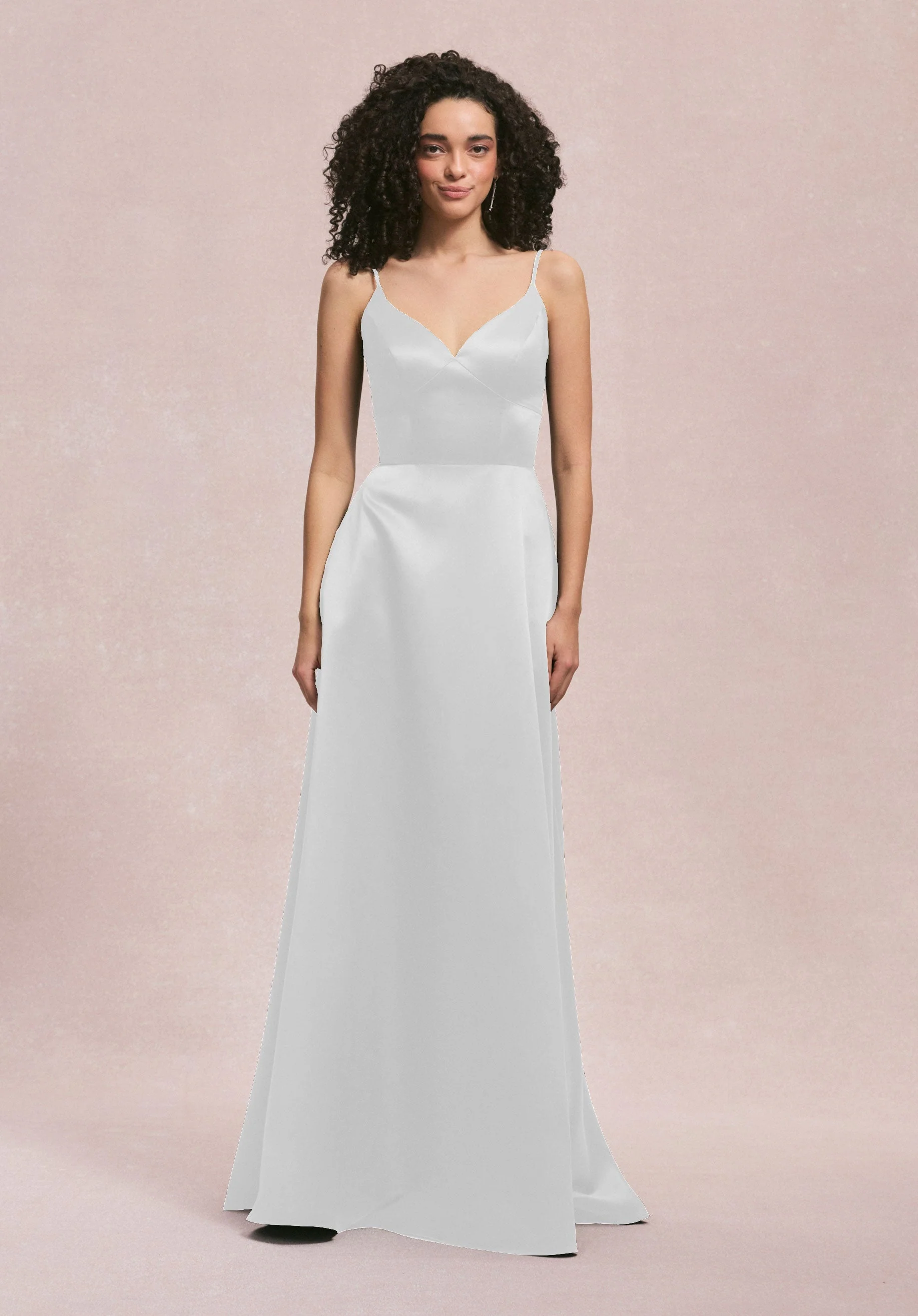 Cat Eye Satin Bridesmaid Dress with Keyhole Back - Image 57