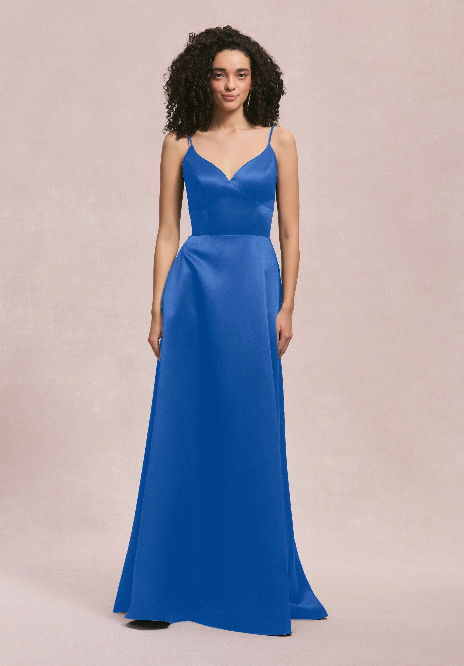 Cat Eye Satin Bridesmaid Dress with Keyhole Back - Image 7