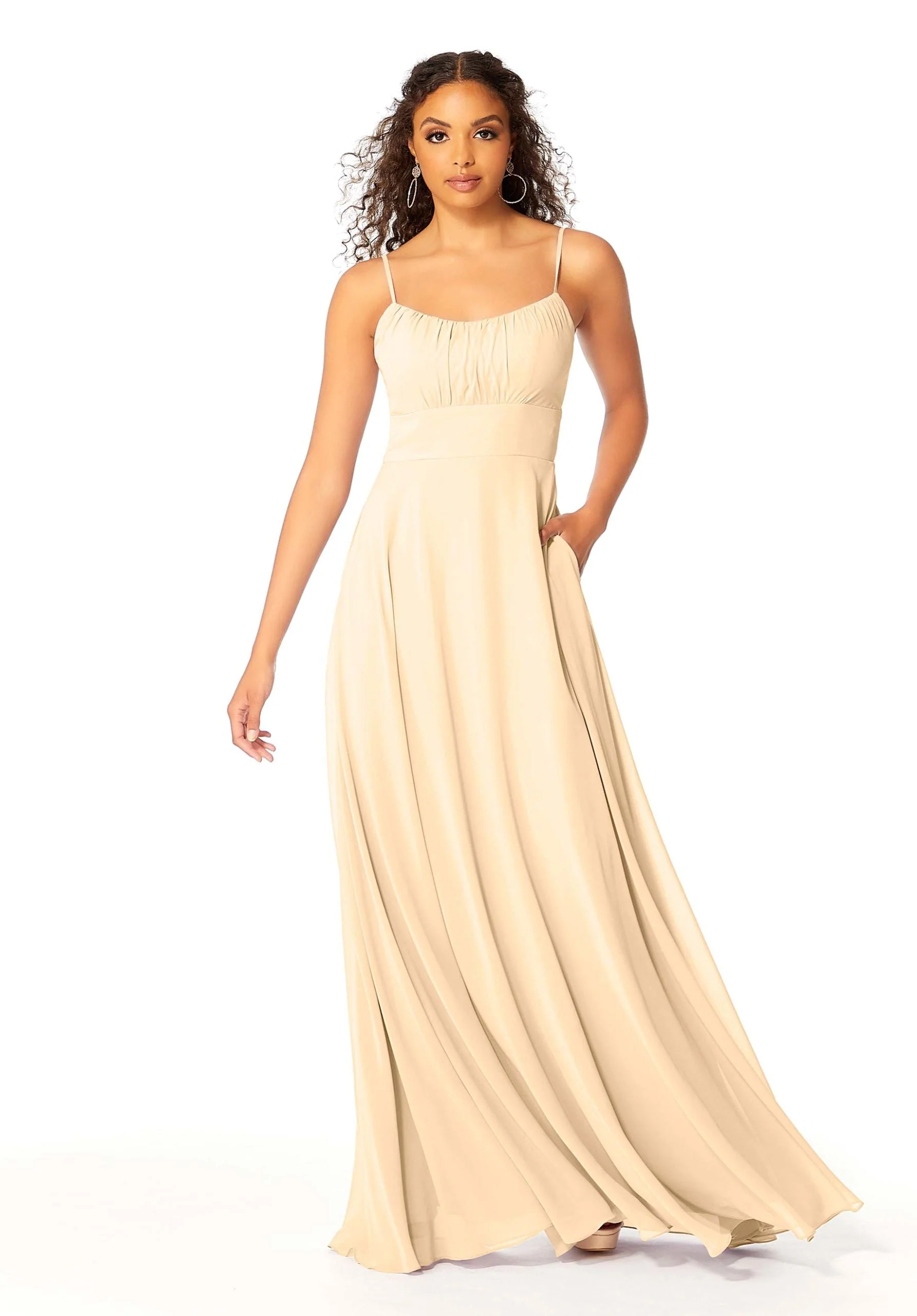 Chiffon Bridesmaids Dress with Ruched Bodice - Image 12