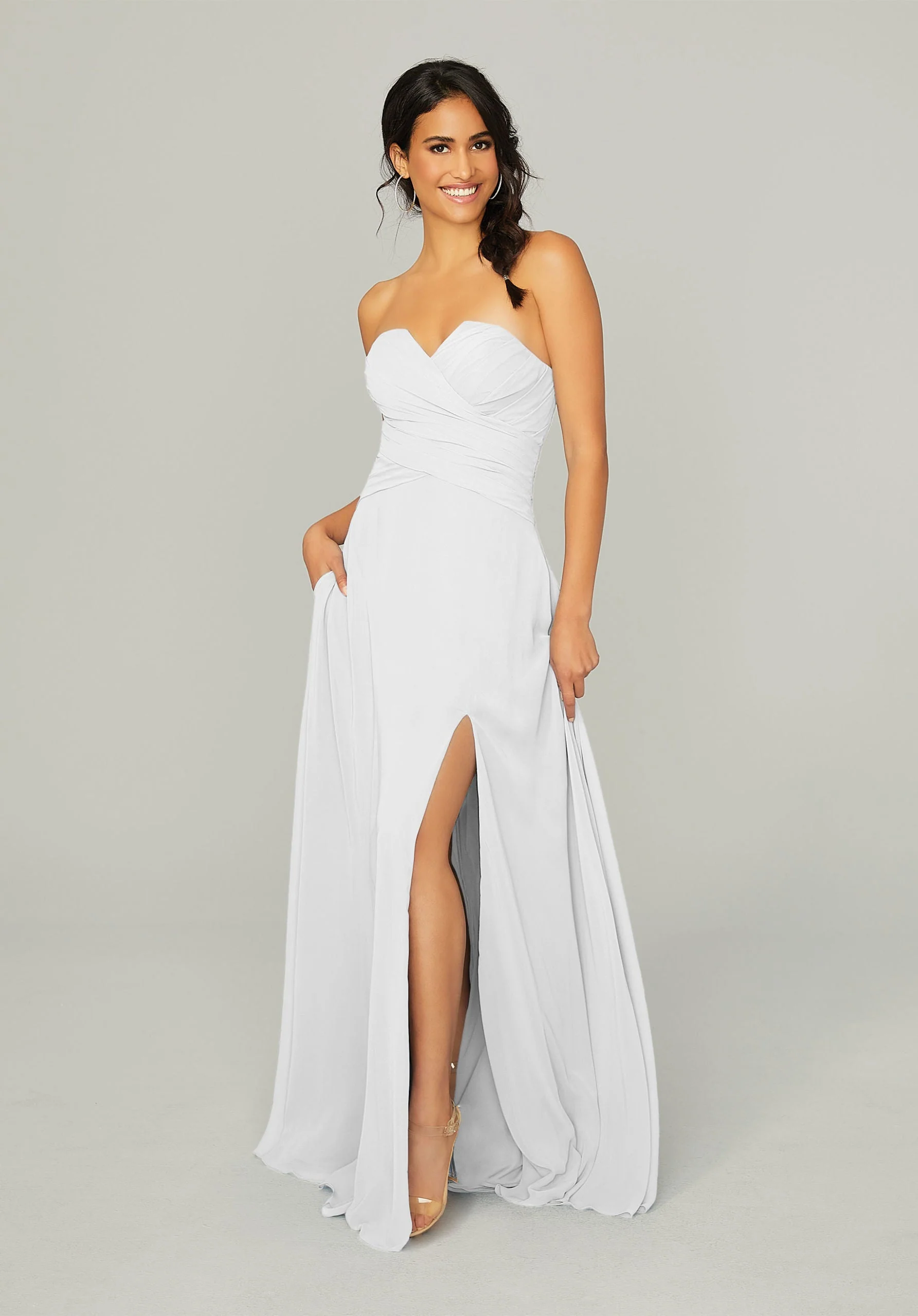 Draped, Sweetheart Bridesmaid Dress - Image 12