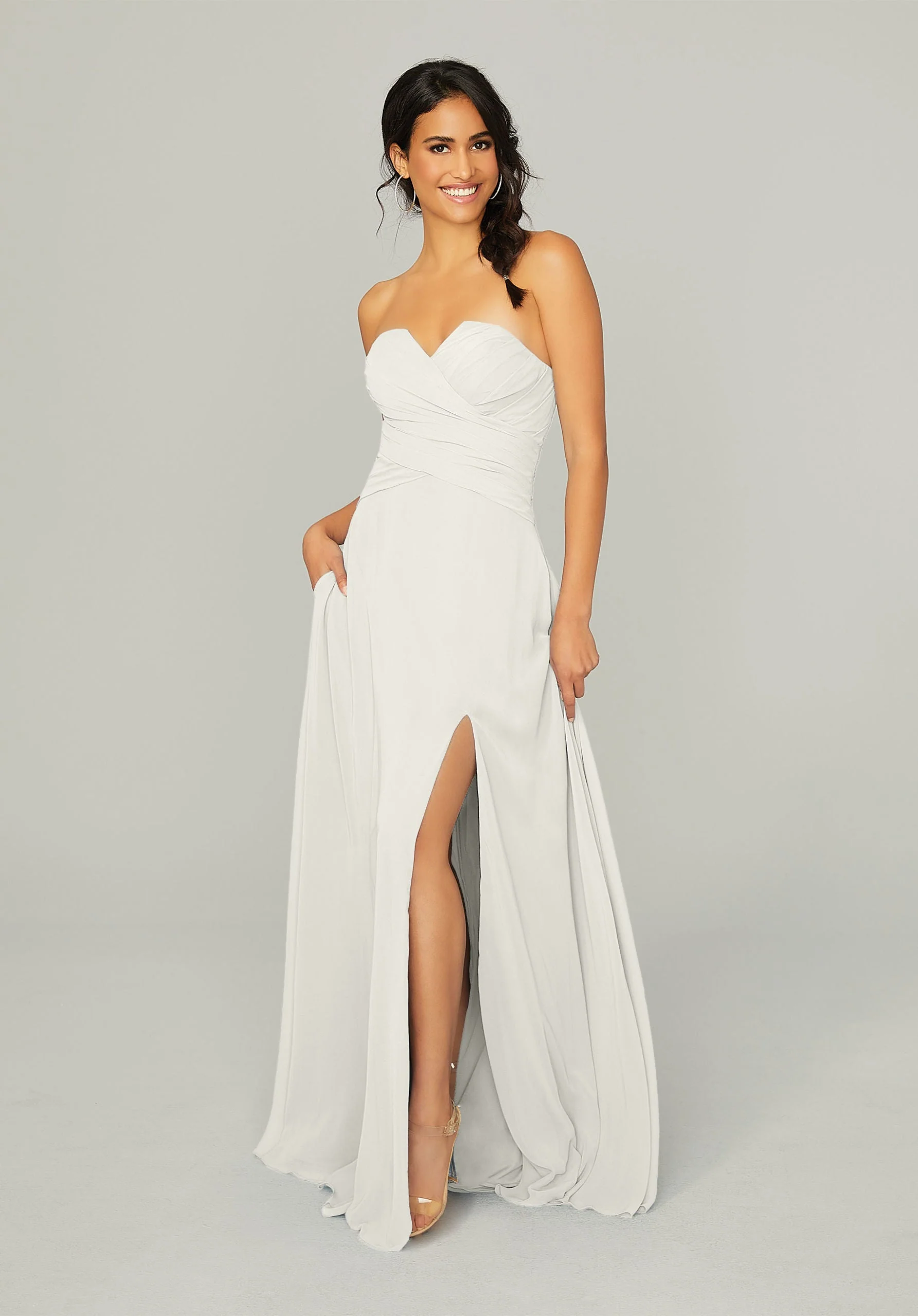 Draped, Sweetheart Bridesmaid Dress - Image 9