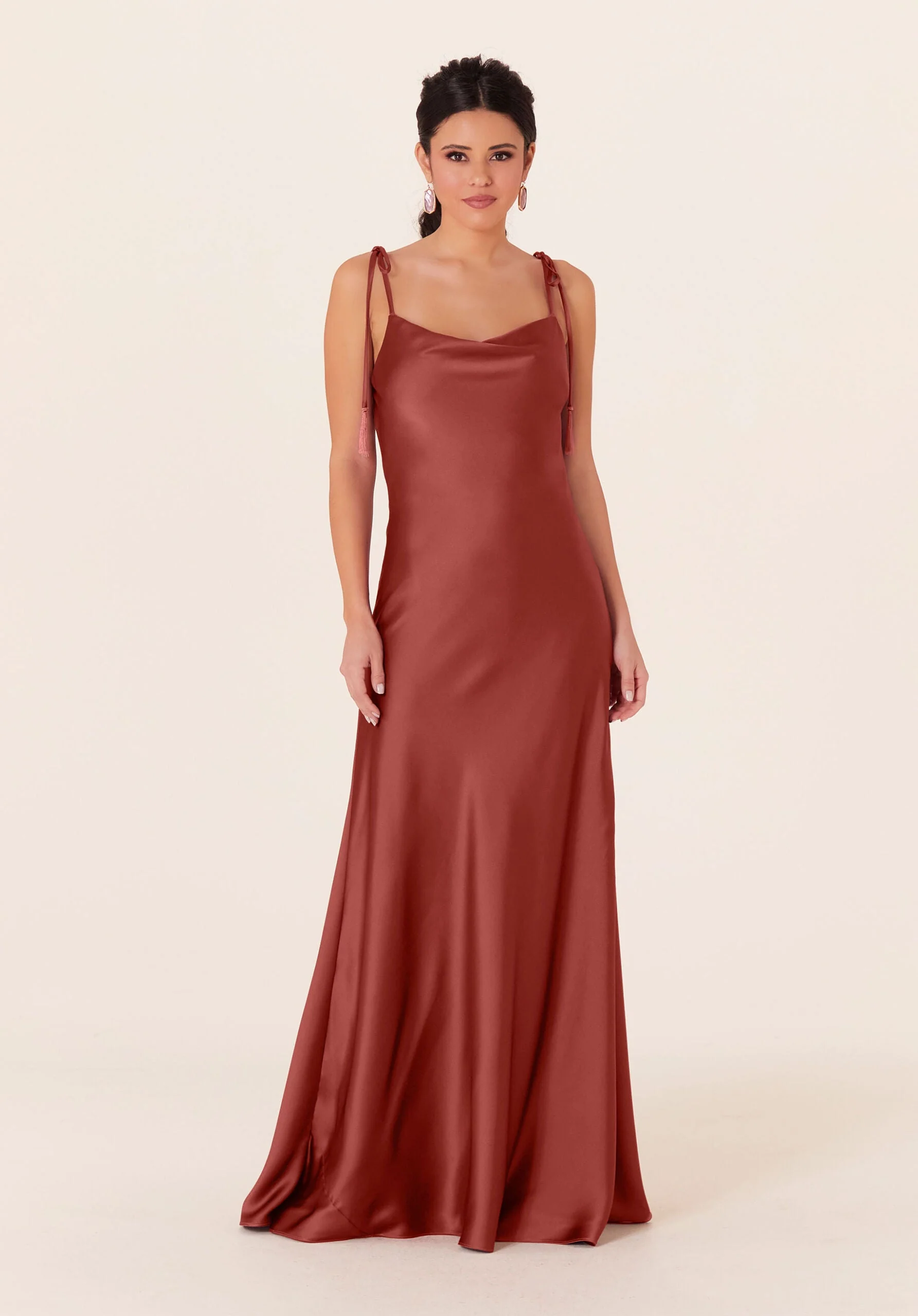 Luxe Satin A-line Bridesmaid Dress - Image 14