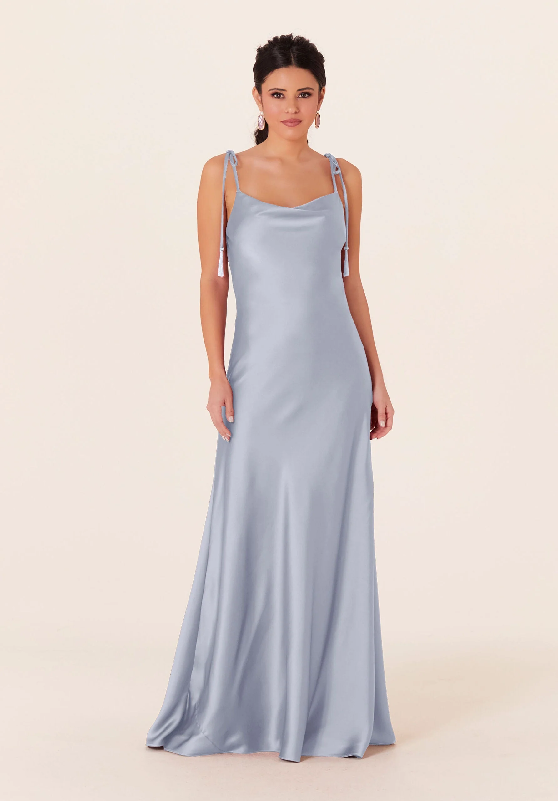 Luxe Satin A-line Bridesmaid Dress - Image 5