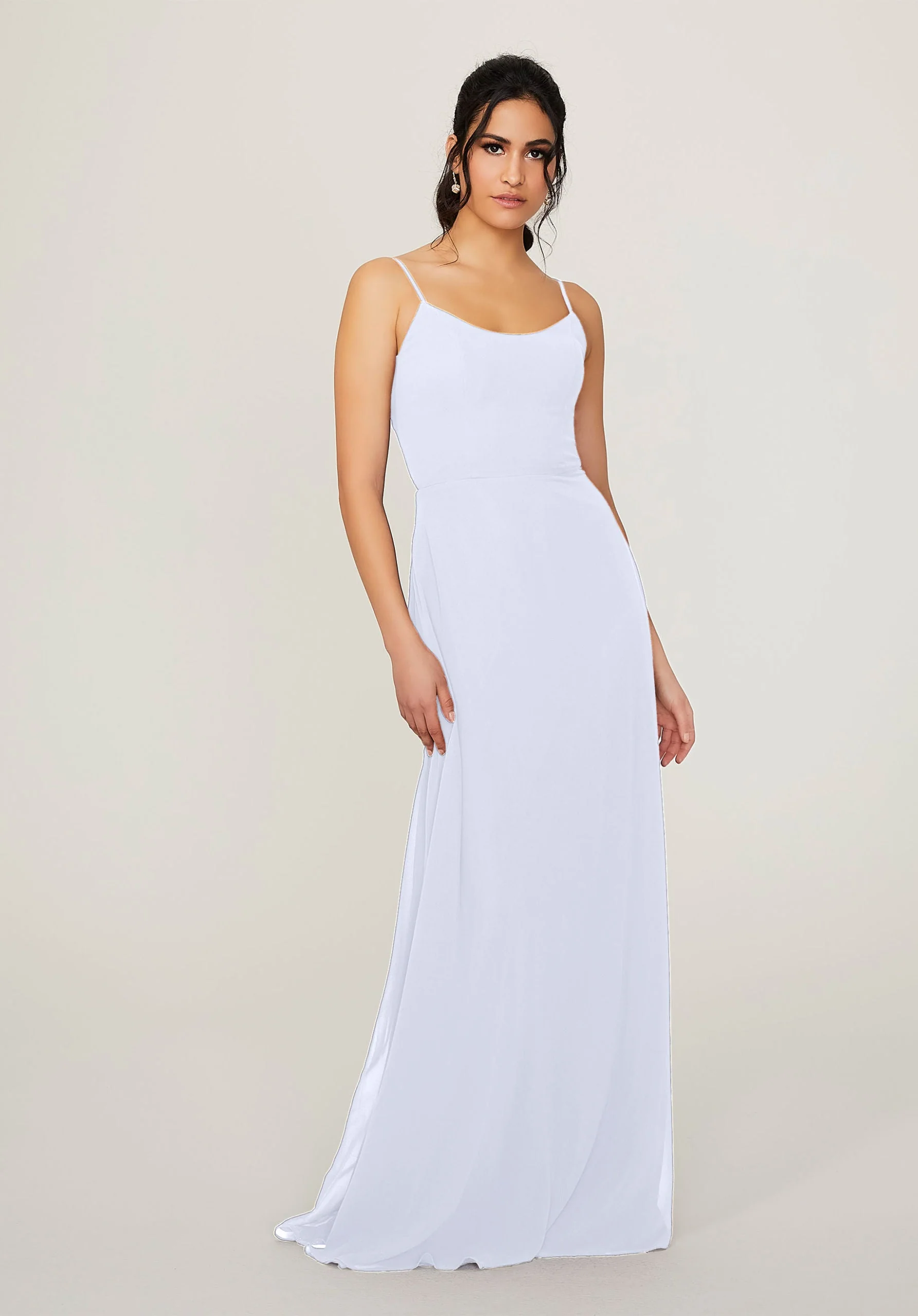 Scoop Neck Chiffon Bridesmaid Dress - Image 13