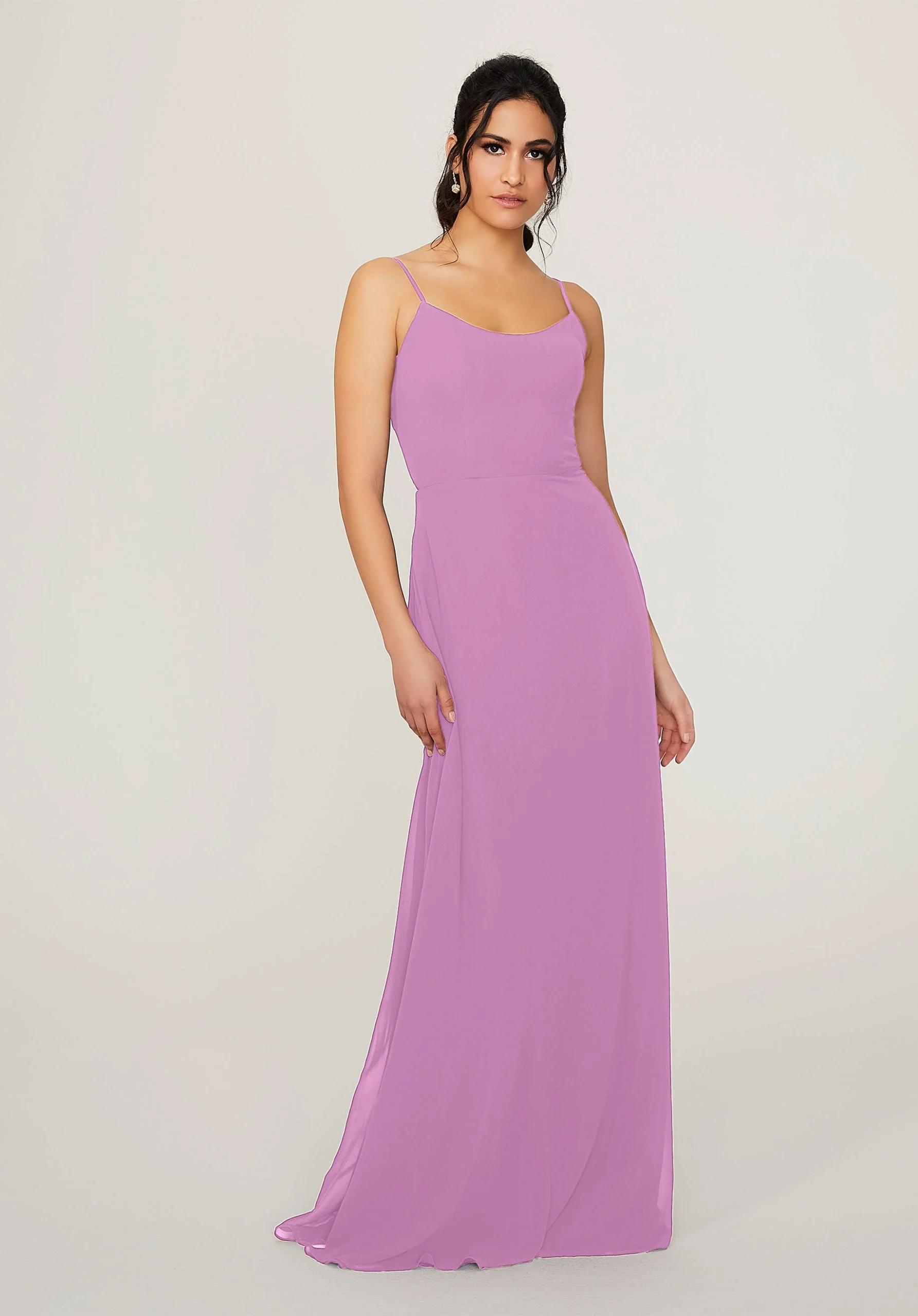Scoop Neck Chiffon Bridesmaid Dress - Image 35