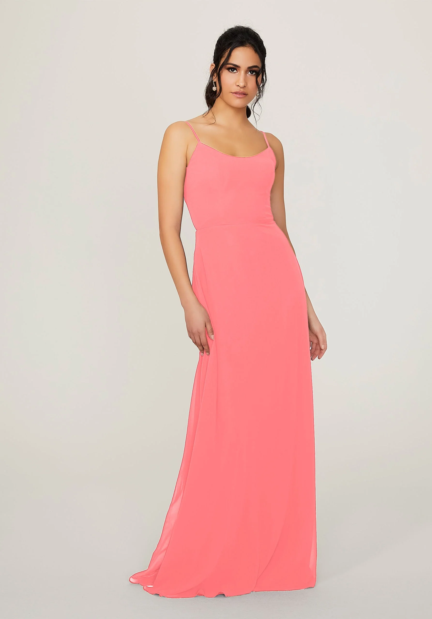 Scoop Neck Chiffon Bridesmaid Dress - Image 52