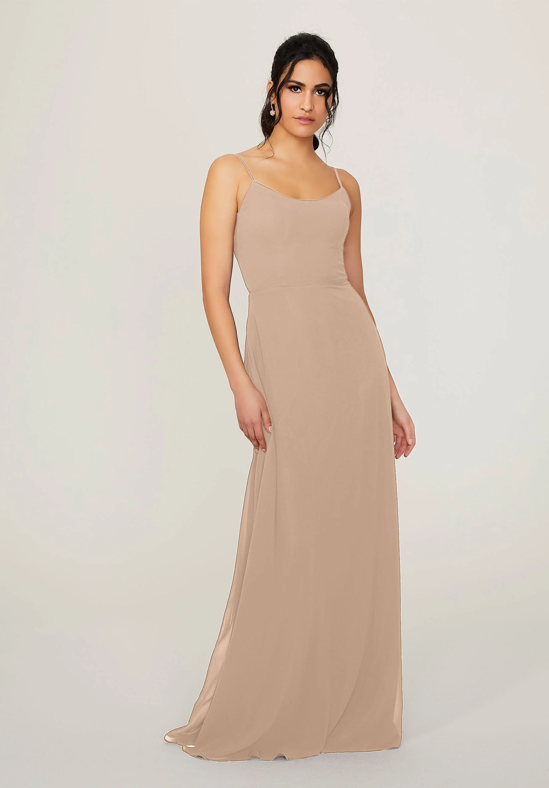 Scoop Neck Chiffon Bridesmaid Dress - Image 8