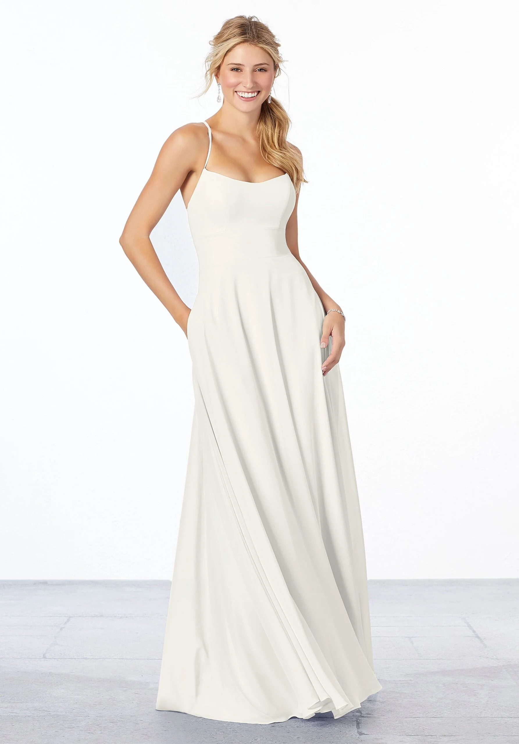 Simple Chiffon Bridesmaid Dress - Image 45