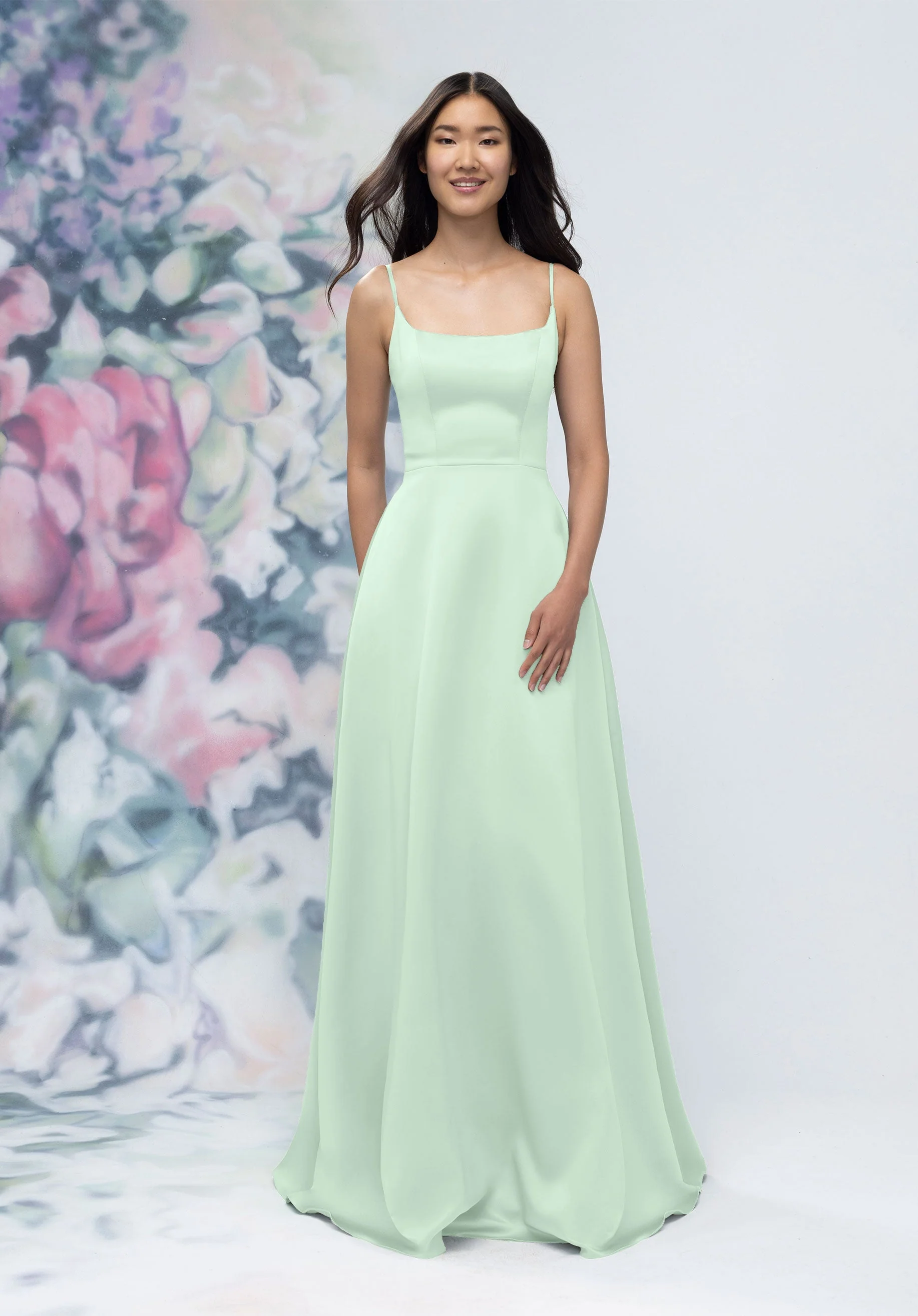 Soft Scoop Corset Back Satin A-Line Bridesmaid Dress - Image 42