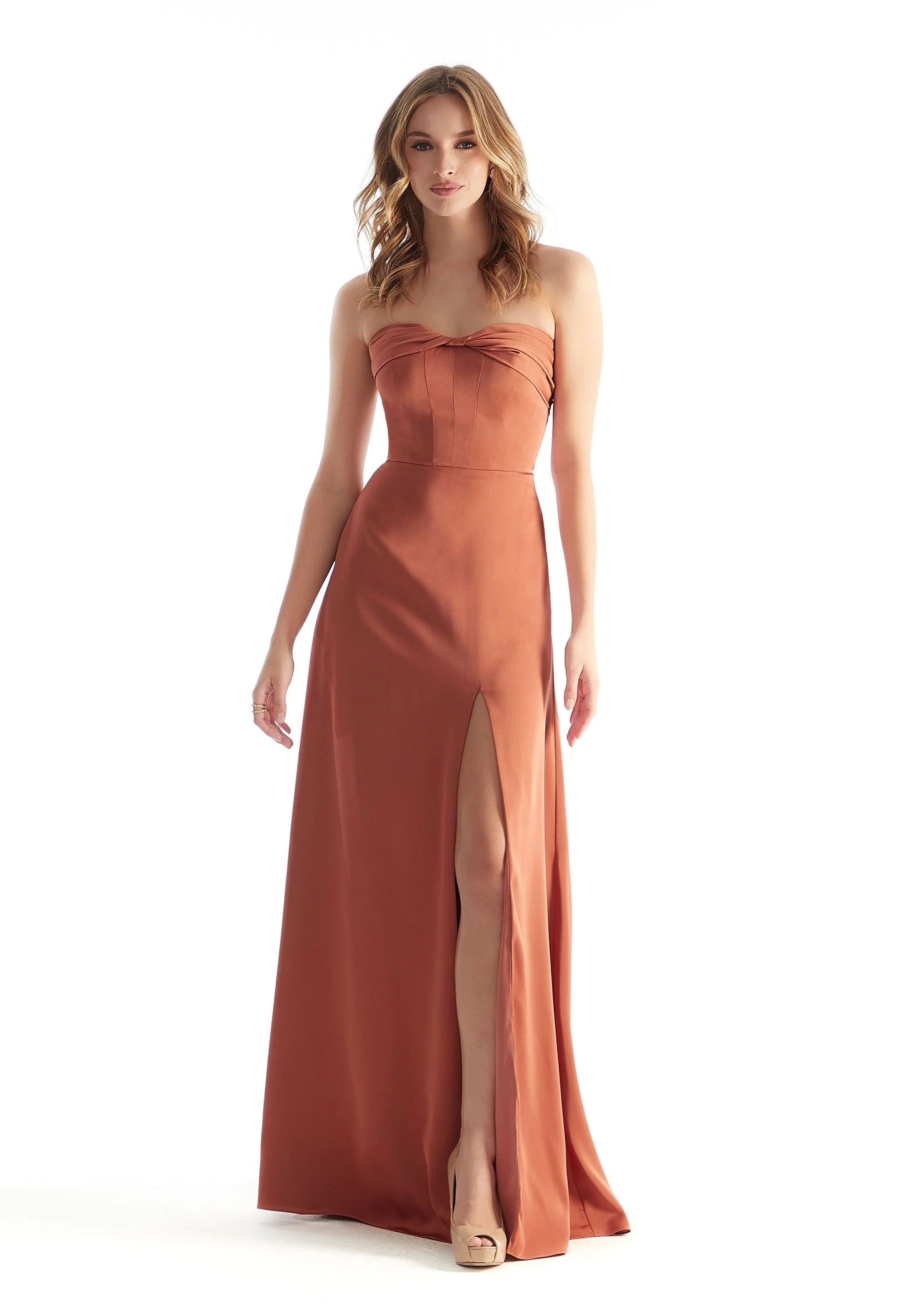 Strapless Sweetheart Luxe Satin Bridesmaid Dress - Image 13