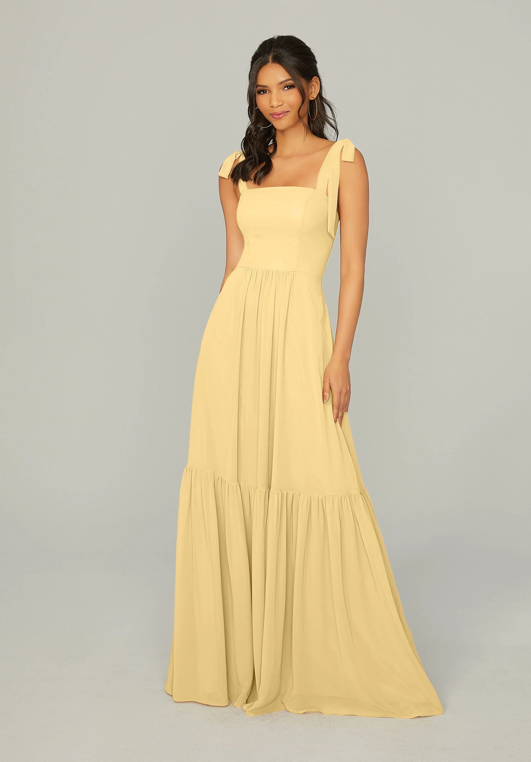 Tied Strap Chiffon Bridesmaid Dress - Image 16
