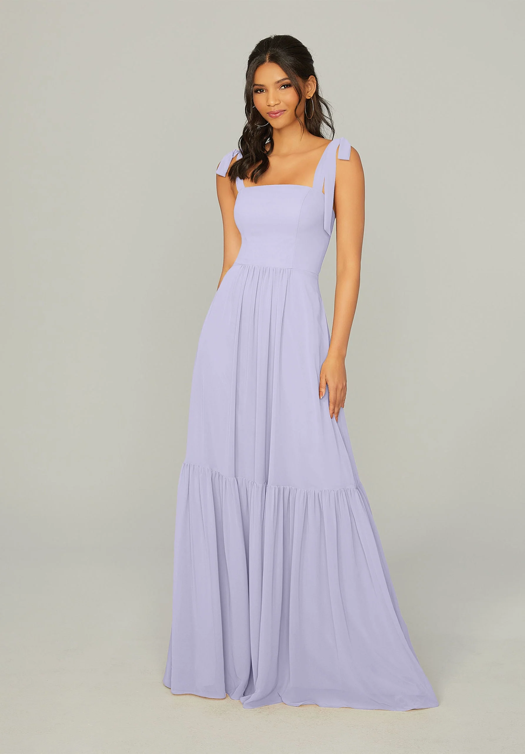 Tied Strap Chiffon Bridesmaid Dress - Image 51